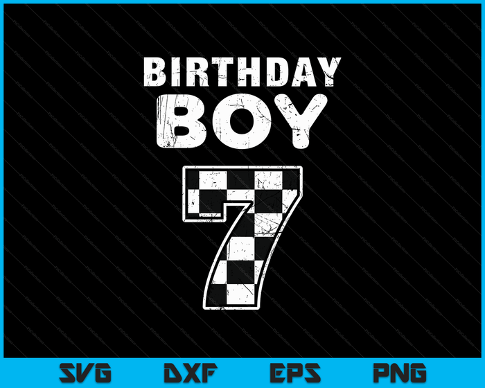 Kinderen verjaardag jongen 7 twee race auto 7e verjaardag racewagen bestuurder SVG PNG digitale snijbestanden Kinderen verjaardag jongen 7 twee race auto 7e verjaardag racewagen bestuurder SVG PNG digitale snijbestanden