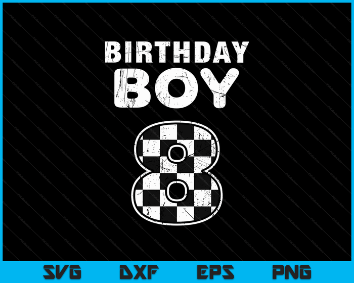 Kinderen verjaardag jongen 8 twee race auto 8e verjaardag racewagen bestuurder SVG PNG digitale snijbestanden Kinderen verjaardag jongen 8 twee race auto 8e verjaardag racewagen bestuurder SVG PNG digitale snijbestanden