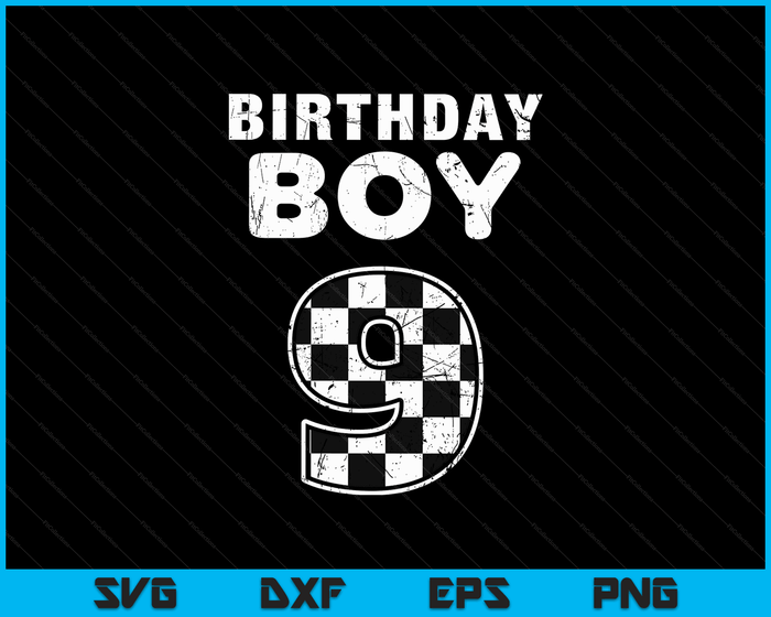 Kinderen verjaardag jongen 9 twee race auto 9e verjaardag racewagen bestuurder SVG PNG digitale snijbestanden Kinderen verjaardag jongen 9 twee race auto 9e verjaardag racewagen bestuurder SVG PNG digitale snijbestanden