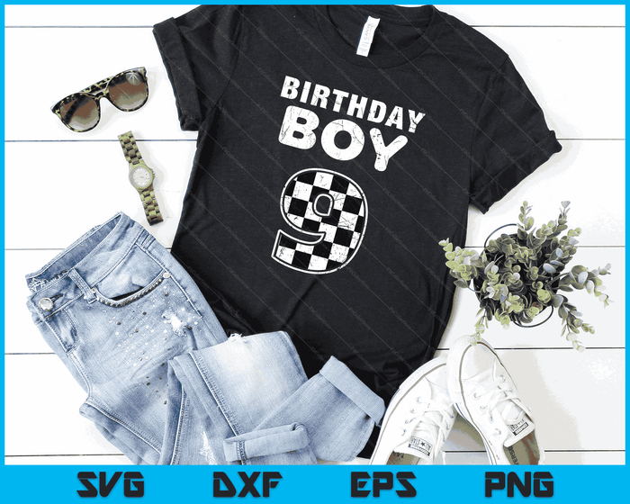 Kinderen verjaardag jongen 9 twee race auto 9e verjaardag racewagen bestuurder SVG PNG digitale snijbestanden Kinderen verjaardag jongen 9 twee race auto 9e verjaardag racewagen bestuurder SVG PNG digitale snijbestanden