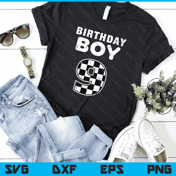 Kinderen verjaardag jongen 9 twee race auto 9e verjaardag racewagen bestuurder SVG PNG digitale snijbestanden Kinderen verjaardag jongen 9 twee race auto 9e verjaardag racewagen bestuurder SVG PNG digitale snijbestanden