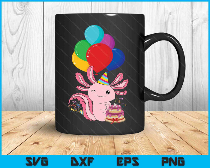 Kids Birthday Party Cake Pet Animal Amphibian Axolotl SVG PNG Digital Printable Files Kids Birthday Party Cake Pet Animal Amphibian Axolotl SVG PNG Digital Printable Files
