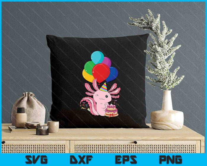 Kids Birthday Party Cake Pet Animal Amphibian Axolotl SVG PNG Digital Printable Files Kids Birthday Party Cake Pet Animal Amphibian Axolotl SVG PNG Digital Printable Files