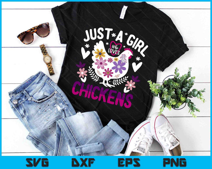 Kids Chicken Funny Just A Girl Who Loves Chickens SVG PNG Digital Printable Files Kids Chicken Funny Just A Girl Who Loves Chickens SVG PNG Digital Printable Files
