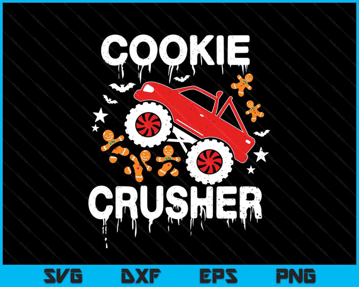 Kids Christmas Monster Truck Cookie Crusher Xmas SVG PNG Digital Printable Files Kids Christmas Monster Truck Cookie Crusher Xmas SVG PNG Digital Printable Files