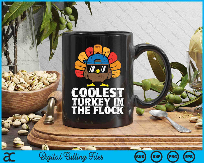 Kids Coolest Turkey In The Flock Toddler Boys Thanksgiving Kids SVG PNG Digital Cutting Files Kids Coolest Turkey In The Flock Toddler Boys Thanksgiving Kids SVG PNG Digital Cutting Files