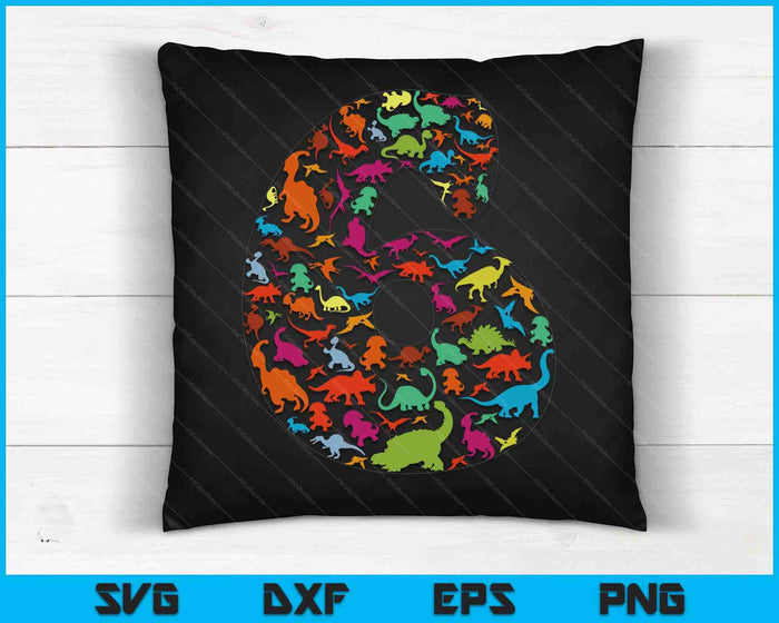 Kids Dinosaur 6th Birthday Boy 6 Years T-Rex Party Rawr I'm 6 SVG PNG Digital Cutting Files Kids Dinosaur 6th Birthday Boy 6 Years T-Rex Party Rawr I'm 6 SVG PNG Digital Cutting Files