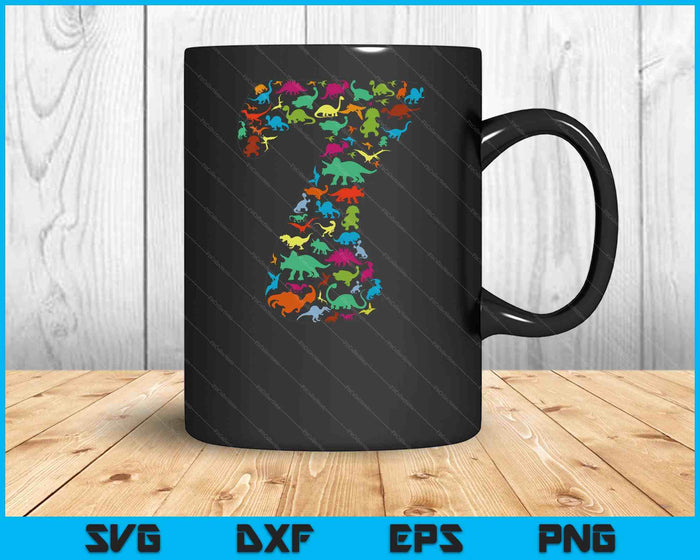 Kids Dinosaur 7th Birthday Boy 7 Years T-Rex Party Rawr I'm 7 SVG PNG Digital Cutting Files Kids Dinosaur 7th Birthday Boy 7 Years T-Rex Party Rawr I'm 7 SVG PNG Digital Cutting Files