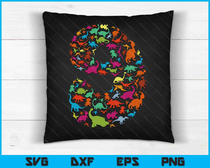 Kids Dinosaur 9th Birthday Boy 9 Years T-Rex Party Rawr I'm 9 SVG PNG Digital Cutting Files Kids Dinosaur 9th Birthday Boy 9 Years T-Rex Party Rawr I'm 9 SVG PNG Digital Cutting Files