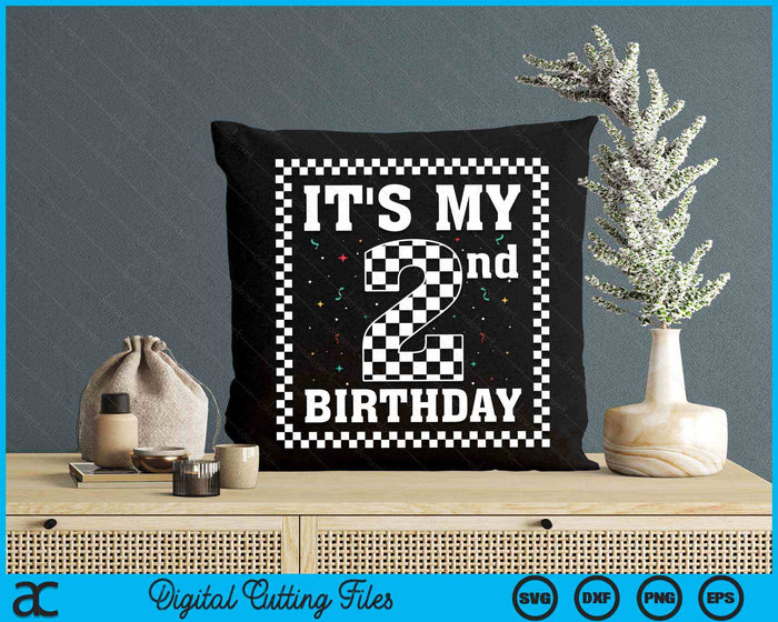 Kids It's My 2nd Birthday Boy 2 Two Racing Car Flag Race Car SVG PNG Digital Cutting File Kids It's My 2nd Birthday Boy 2 Two Racing Car Flag Race Car SVG PNG Digital Cutting File