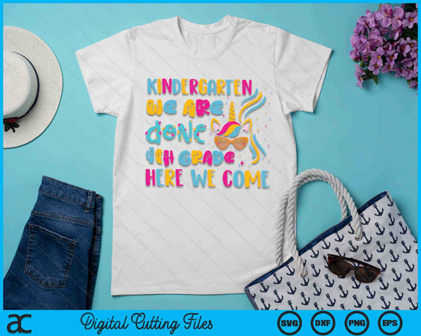 Kids Kindergarten Done 4th Grade Last Day Of School Graduation SVG PNG Digital Cutting Files