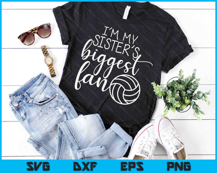 Kids Volleyball Big Sisters Biggest Fan For Toddler Boys Girls SVG PNG Digital Cutting Files Kids Volleyball Big Sisters Biggest Fan For Toddler Boys Girls SVG PNG Digital Cutting Files