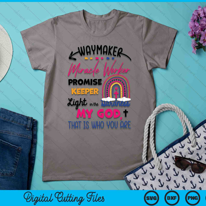 Kids Waymaker Miracle Worker Rainbow Boho Christian SVG PNG Digital Cutting Files Kids Waymaker Miracle Worker Rainbow Boho Christian SVG PNG Digital Cutting Files