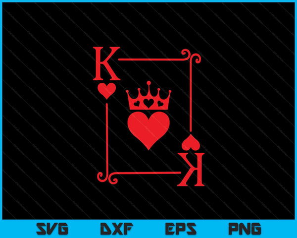 Koning en koningin van harten SVG PNG snijden afdrukbare bestanden
