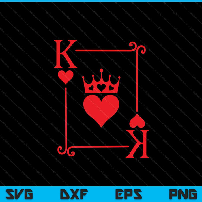 King and Queen of Hearts SVG PNG Cutting Printable Files