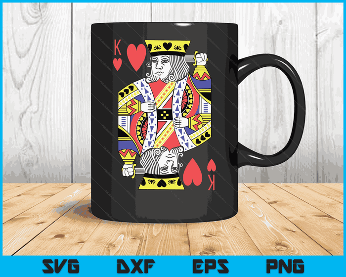 King of Hearts Playing Card Halloween Costume Valentines Men SVG PNG Digital Printable Files King of Hearts Playing Card Halloween Costume Valentines Men SVG PNG Digital Printable Files