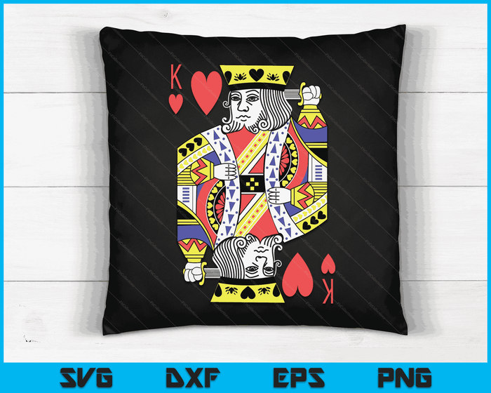 King of Hearts Playing Card Halloween Costume Valentines Men SVG PNG Digital Printable Files King of Hearts Playing Card Halloween Costume Valentines Men SVG PNG Digital Printable Files