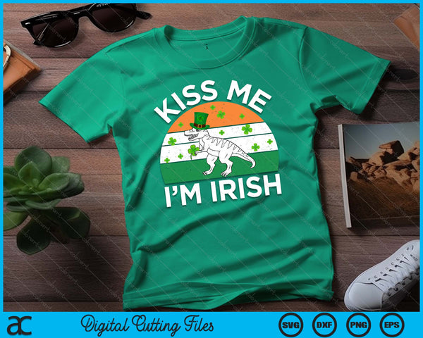 Kiss Me Im Irish St Patricks Day Funny Kid Boy Toddler SVG PNG Digital Cutting Files