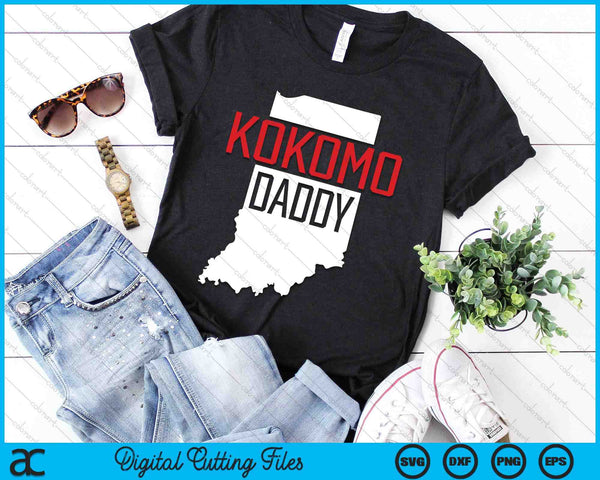 Kokomo Daddy Indiana State Map Gift SVG PNG Digital Printable Files