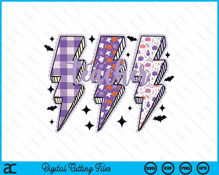 Lace Teacher Lighting Bolt Teacher Halloween Trick Or Teach SVG PNG Digital Printable Files Lace Teacher Lighting Bolt Teacher Halloween Trick Or Teach SVG PNG Digital Printable Files