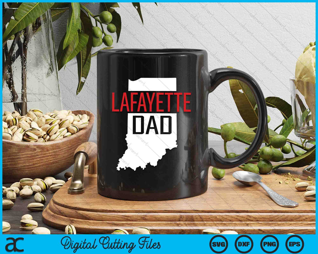 Lafayette Dad Indiana State Map SVG PNG Digital Printable Files ...