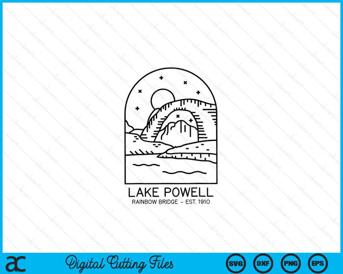 Lake Powell Reservoir 1963 Rainbow Bridge 1910 Utah Arizona SVG PNG Digital Printable Files Lake Powell Reservoir 1963 Rainbow Bridge 1910 Utah Arizona SVG PNG Digital Printable Files