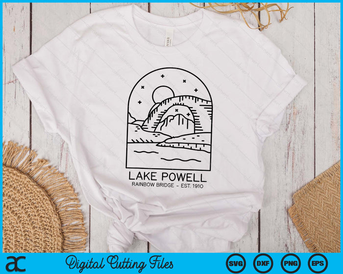 Lake Powell Reservoir 1963 Rainbow Bridge 1910 Utah Arizona SVG PNG Digital Printable Files Lake Powell Reservoir 1963 Rainbow Bridge 1910 Utah Arizona SVG PNG Digital Printable Files