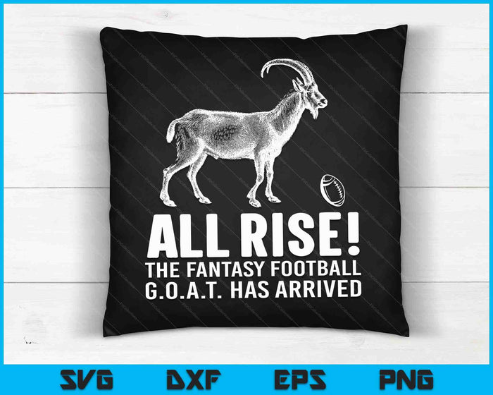 League Champion Fantasy Football All Rise GOAT SVG PNG Cutting Files