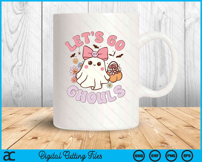 Let's Go Ghouls Cute Ghost Retro Halloween SVG PNG Digital Printable Files Let's Go Ghouls Cute Ghost Retro Halloween SVG PNG Digital Printable Files