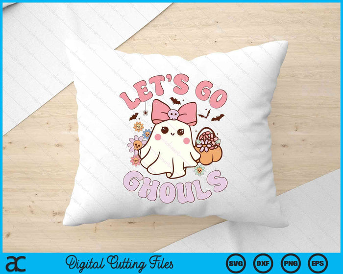 Let's Go Ghouls Cute Ghost Retro Halloween SVG PNG Digital Printable Files Let's Go Ghouls Cute Ghost Retro Halloween SVG PNG Digital Printable Files
