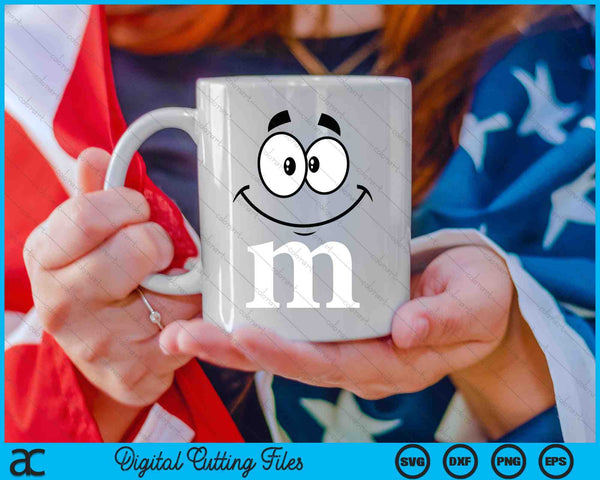 Letter M Funny Carnival Halloween Costume SVG PNG Digital Cutting Files