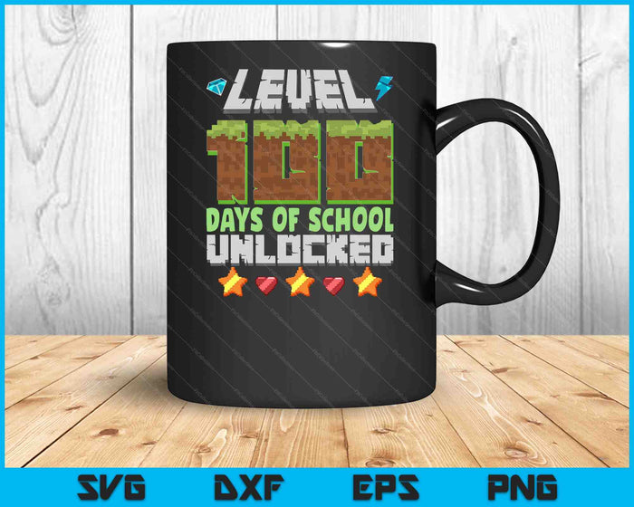Level 100 Days Of School Unlocked Gaming SVG PNG Digital Printable Files Level 100 Days Of School Unlocked Gaming SVG PNG Digital Printable Files