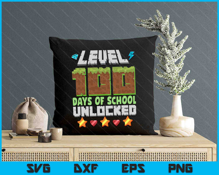 Level 100 Days Of School Unlocked Gaming SVG PNG Digital Printable Files Level 100 Days Of School Unlocked Gaming SVG PNG Digital Printable Files