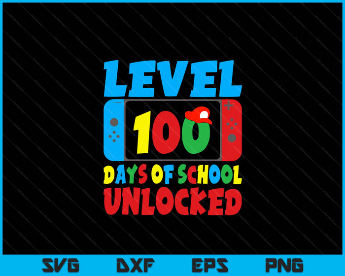 Level 100 Days Of School Unlocked Video Games Boys Gamer SVG PNG Digital Cutting Files Level 100 Days Of School Unlocked Video Games Boys Gamer SVG PNG Digital Cutting Files