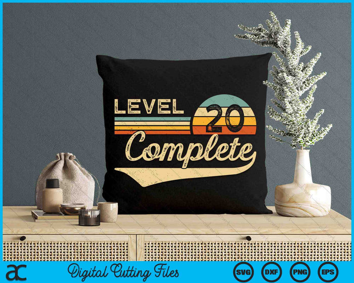 Level 20 Complete Vintage 20th Wedding Anniversary SVG PNG Digital Cutting Files Level 20 Complete Vintage 20th Wedding Anniversary SVG PNG Digital Cutting Files