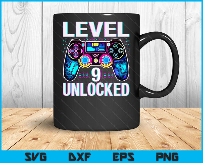 Level 9 Unlocked Funny Video Gamer Geek 9th Birthday SVG PNG Digital Printable Files Level 9 Unlocked Funny Video Gamer Geek 9th Birthday SVG PNG Digital Printable Files