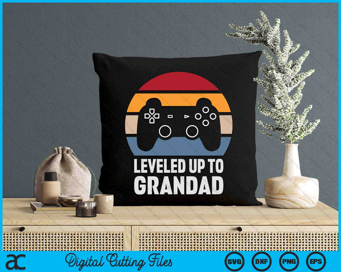 Leveled Up To Grandad Gift Gamer Gaming Pregnancy Announcement SVG PNG Digital Cutting Files Leveled Up To Grandad Gift Gamer Gaming Pregnancy Announcement SVG PNG Digital Cutting Files