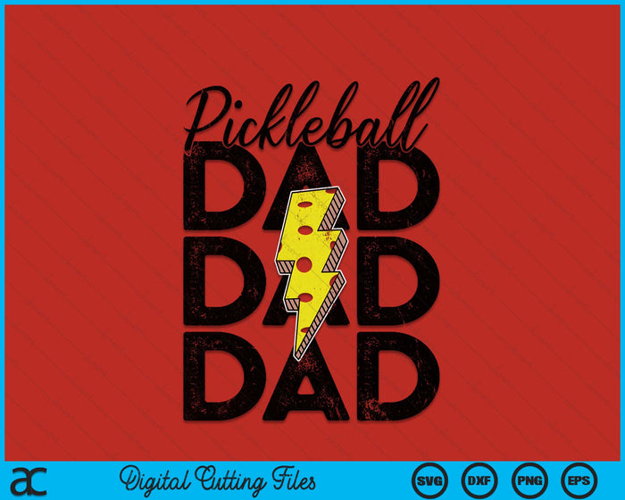 Lightning Bolt Pickleball Dad SVG PNG Digital Printable Files Lightning Bolt Pickleball Dad SVG PNG Digital Printable Files