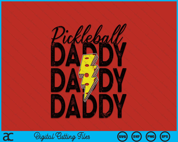 Lightning Bolt Pickleball Daddy SVG PNG Digital Printable Files Lightning Bolt Pickleball Daddy SVG PNG Digital Printable Files