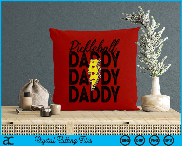 Lightning Bolt Pickleball Daddy SVG PNG Digital Printable Files Lightning Bolt Pickleball Daddy SVG PNG Digital Printable Files