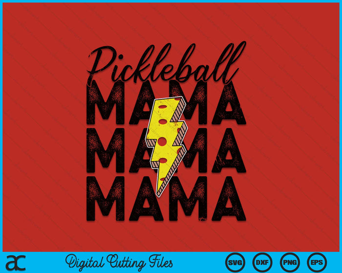Lightning Bolt Pickleball Mama SVG PNG Digital Printable Files Lightning Bolt Pickleball Mama SVG PNG Digital Printable Files