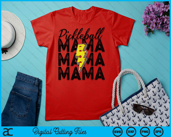 Lightning Bolt Pickleball Mama SVG PNG Digital Printable Files