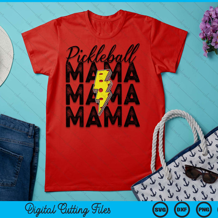 Lightning Bolt Pickleball Mama SVG PNG Digital Printable Files Lightning Bolt Pickleball Mama SVG PNG Digital Printable Files
