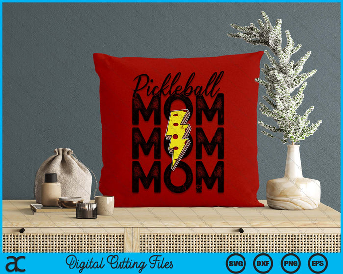 Lightning Bolt Pickleball Mom SVG PNG Digital Printable Files Lightning Bolt Pickleball Mom SVG PNG Digital Printable Files