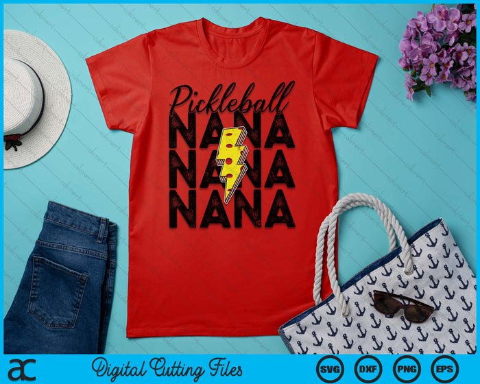Lightning Bolt Pickleball Nana SVG PNG Digital Printable Files Lightning Bolt Pickleball Nana SVG PNG Digital Printable Files