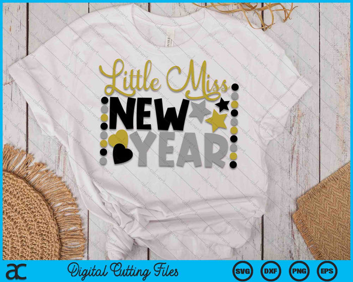 Little Miss New Year Cute little Girls SVG PNG Digital Cutting Files