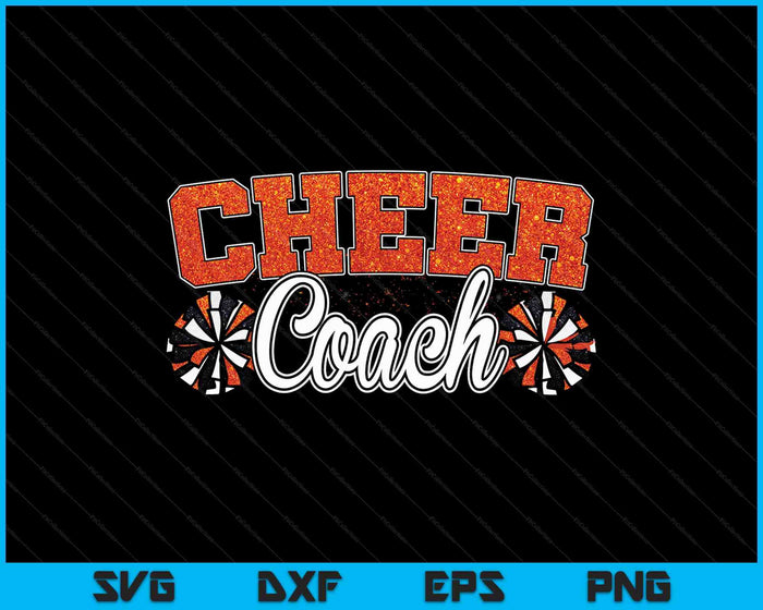 Loud Proud Cheer Coach Orange Pom Poms Cheerleader Women SVG PNG Digital Printable Files Loud Proud Cheer Coach Orange Pom Poms Cheerleader Women SVG PNG Digital Printable Files