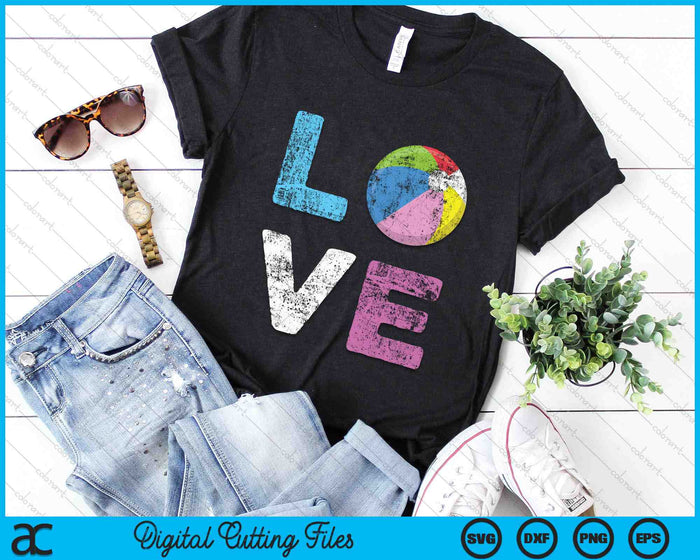 Love Beach Ball Team Fan SVG PNG Digital Cutting Files Love Beach Ball Team Fan SVG PNG Digital Cutting Files