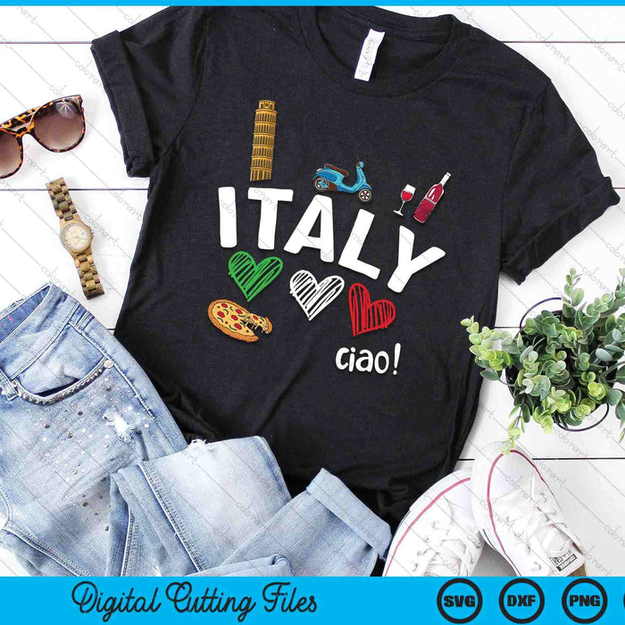 Love Italy And Everything Italian Culture Gift SVG PNG Digital Cutting Files