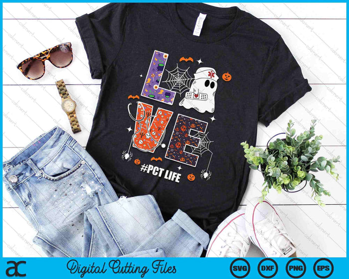 Love Patient Care Technician PCT Nurse Life Halloween SVG PNG Digital Cutting Files Love Patient Care Technician PCT Nurse Life Halloween SVG PNG Digital Cutting Files